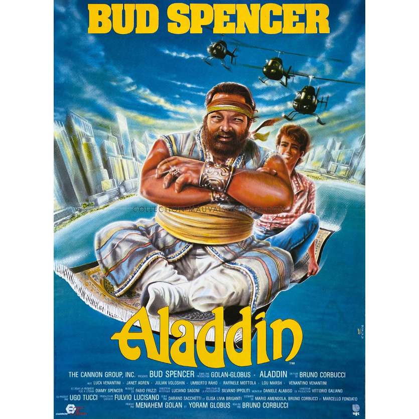 ALADDIN (1986) Affiche de cinéma- 40x54 cm. - 1986 - Bud Spencer, Bruno Corbucci