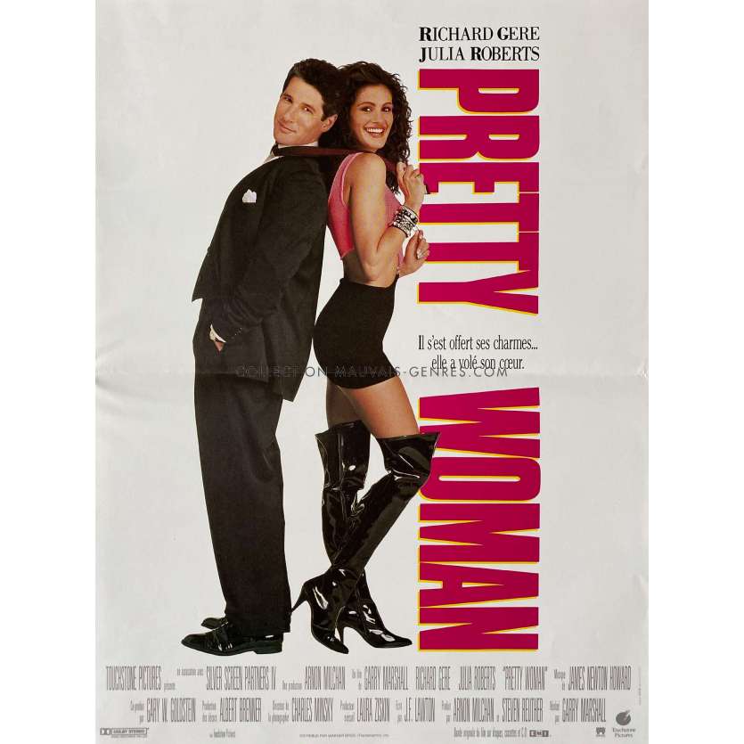 PRETTY WOMAN Affiche de cinéma- 40x54 cm. - 1990 - Julia Roberts, Gary Marshall