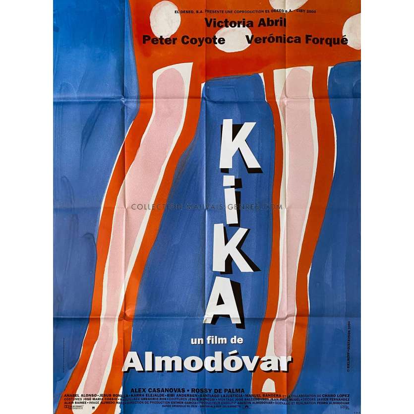 KIKA Affiche de cinéma- 120x160 cm. - 1993 - Victoria Abril, Pedro Almodovar