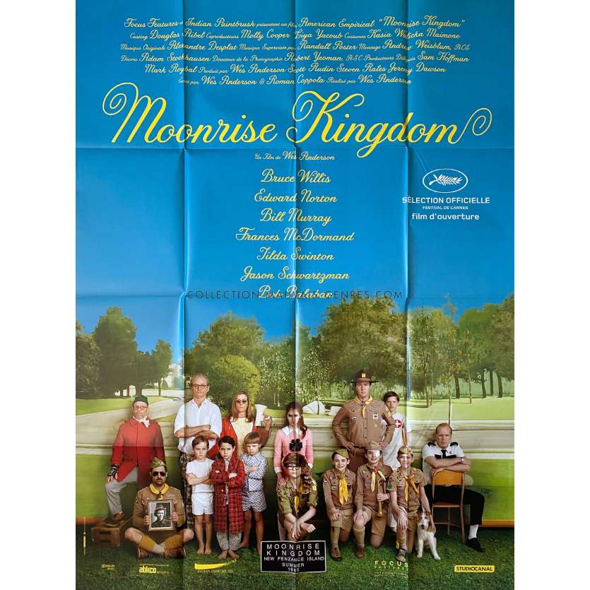 MOONRISE KINGDOM Affiche de cinéma- 120x160 cm. - 2012 - Jared Gilman, Wes Anderson