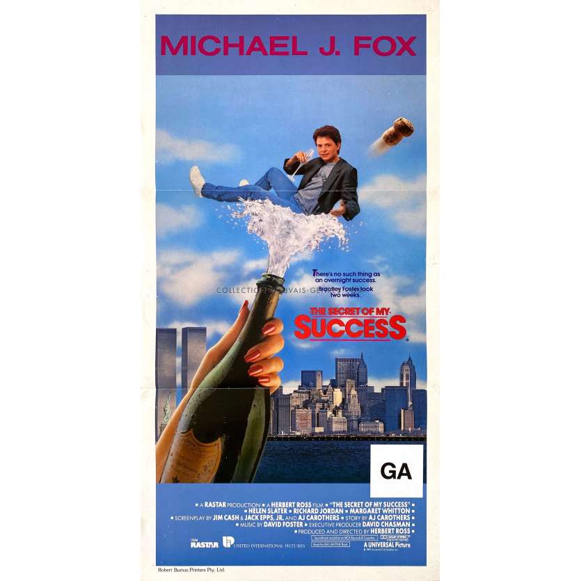 LE SECRET DE MON SUCCES Affiche de cinéma- 33x78 cm. - 1987 - Michael J. Fox, Herbert Ross