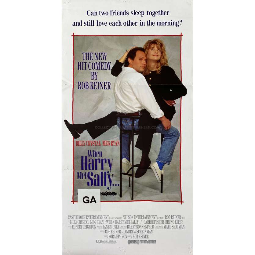 QUAND HARRY RENCONTRE SALLY Affiche de cinéma- 33x78 cm. - 1989 - Billy Crystal, Rob Reiner