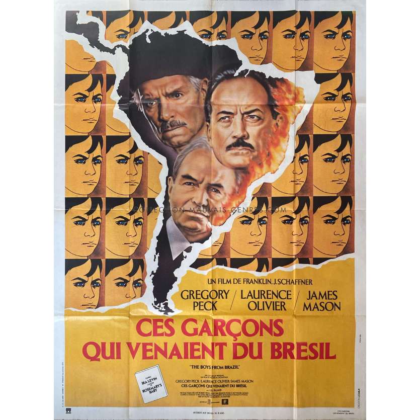 CES GARÇONS QUI VENAIENT DU BRESIL Affiche de film- 120x160 cm. - 1978 - Gregory Peck, Franklin J. Schaffner