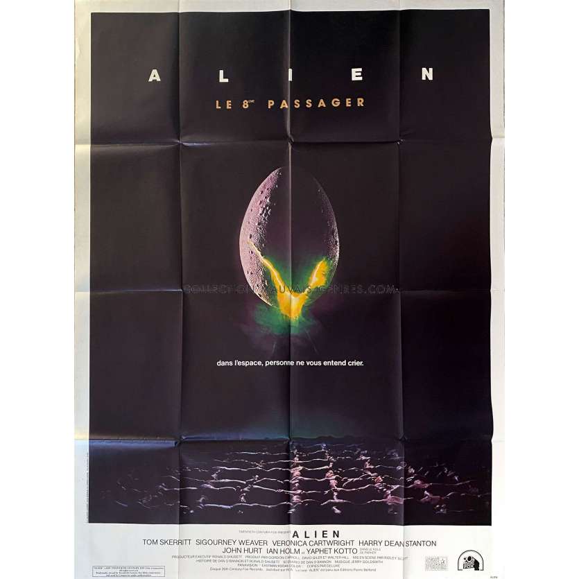 ALIEN Affiche de cinéma Cineposter - 120x160 cm. - 1979/R1986 - Sigourney Weaver, Ridley Scott