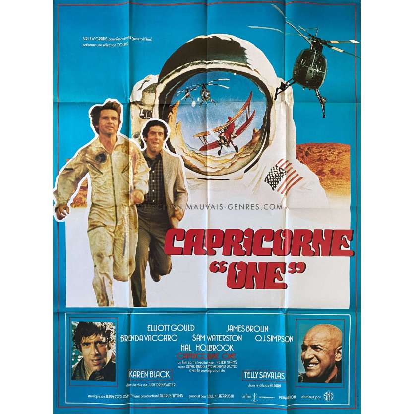 CAPRICORN ONE Affiche de cinéma- 120x160 cm. - 1977 - Elliott Gould, Peter Hyams