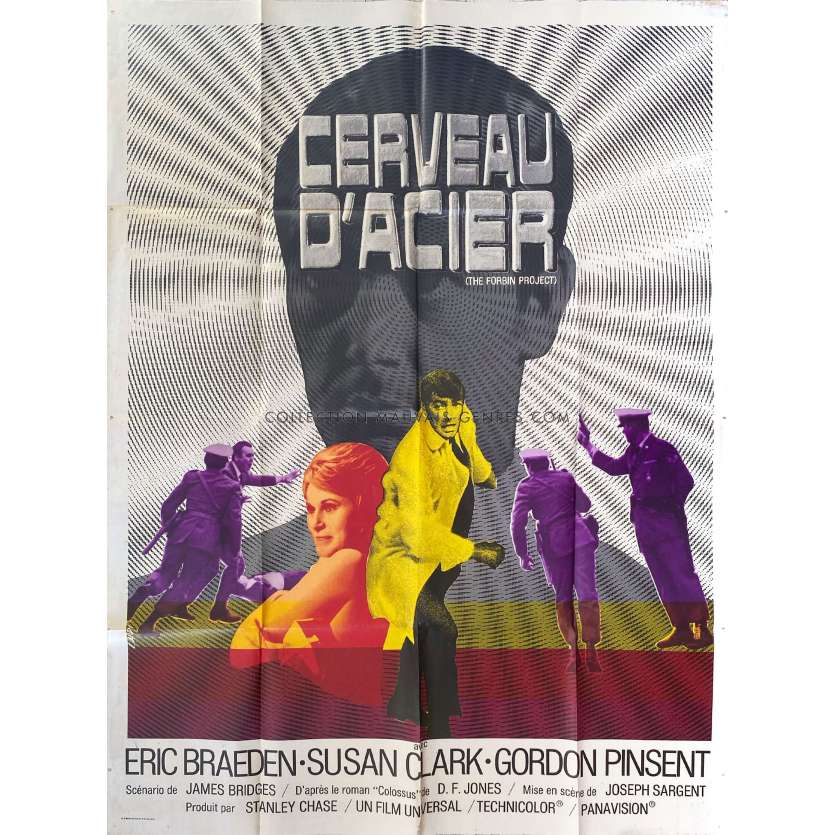 LE CERVEAU D'ACIER Affiche de cinéma- 120x160 cm. - 1970 - Susan Clark , Joseph Sargent