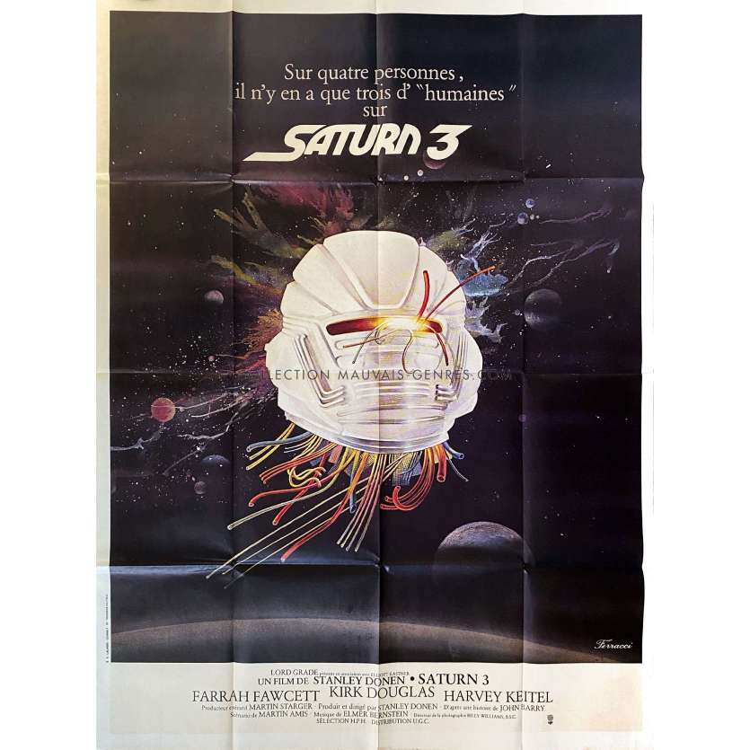 SATURN 3 Affiche de cinéma- 120x160 cm. - 1979 - Farrah Fawcett, Kirk Douglas, Stanley Donen