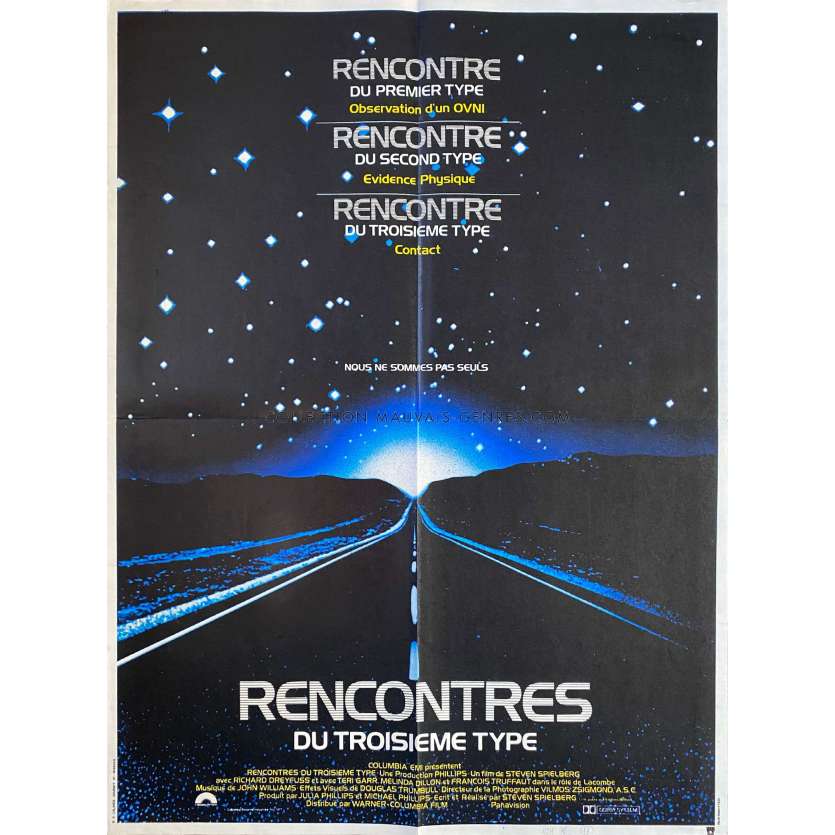 RENCONTRES DU TROISIEME TYPE Affiche de cinéma- 60x80 cm. - 1977 - Richard Dreyfuss, Steven Spielberg