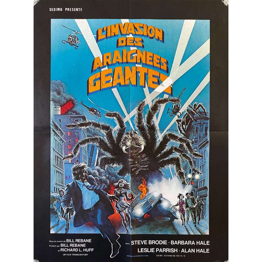 THE GIANT SPIDER INVASION French Movie Poster- 23x32 in. - 1975 - Bill Rebane, Steve Brodie