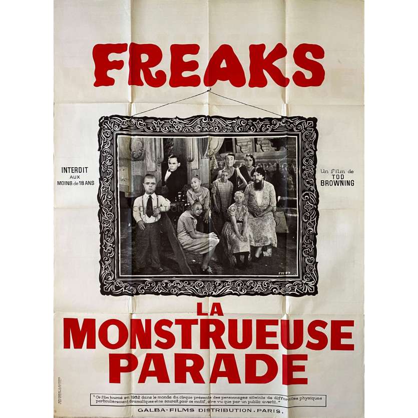 FREAKS French Movie Poster- 47x63 in. - 1932/R1960 - Tod Browning, Wallace Ford