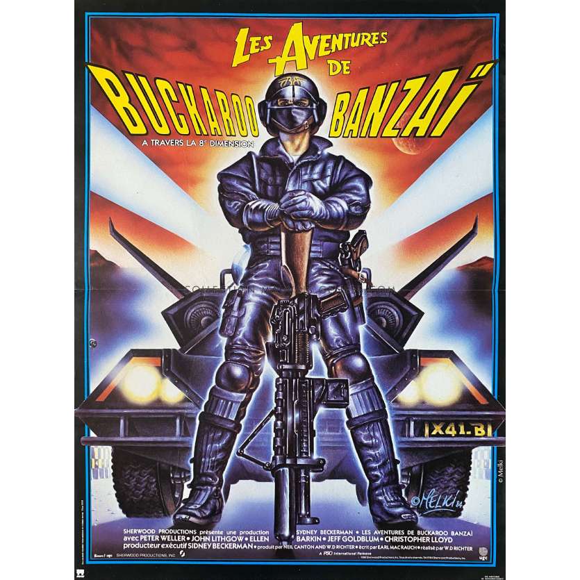 LES AVENTURES DE BUCKAROO BANZAI Affiche de film- 40x54 cm. - 1984 - Peter Weller, W.D. Richter