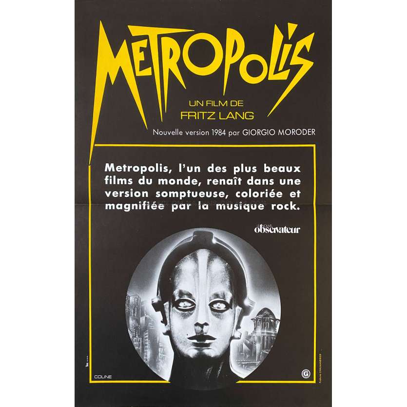 METROPOLIS Affiche de film- 40x54 cm. - 1927/R1984 - Brigitte Helm, Fritz Lang