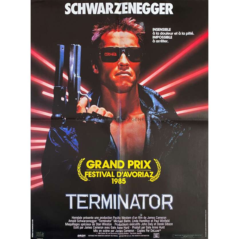 TERMINATOR French Movie Poster Cineposter - 23x32 in. - 1983/R1985 - James Cameron, Arnold Schwarzenegger