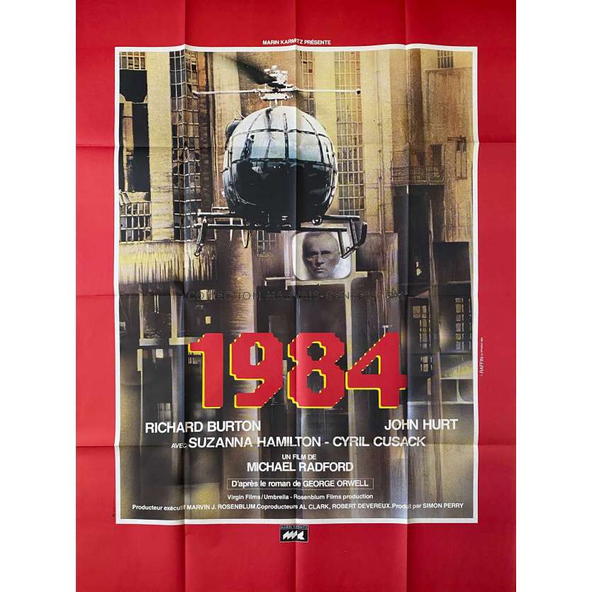 1984 Affiche de film- 120x160 cm. - 1984 - John Hurt, Michael Radford