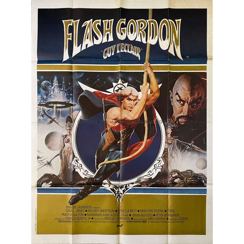 FLASH GORDON French Movie Poster- 47x63 in. - 1980 - Mike Hodges, Max Von Sidow