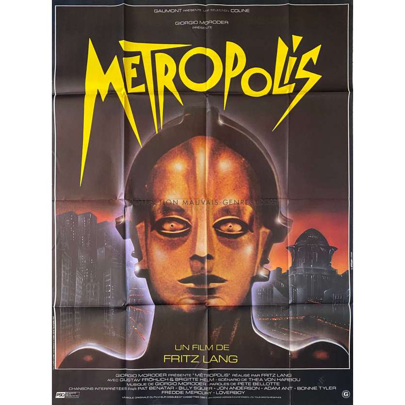 METROPOLIS Affiche de film- 120x160 cm. - 1927/R1984 - Brigitte Helm, Fritz Lang