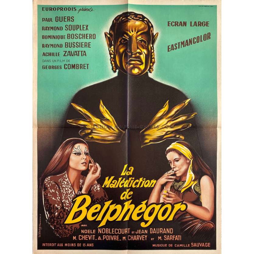 LA MALEDICTION DE BELPHEGOR Affiche de film- 60x80 cm. - 1967 - Paul Guers, Georges Combret