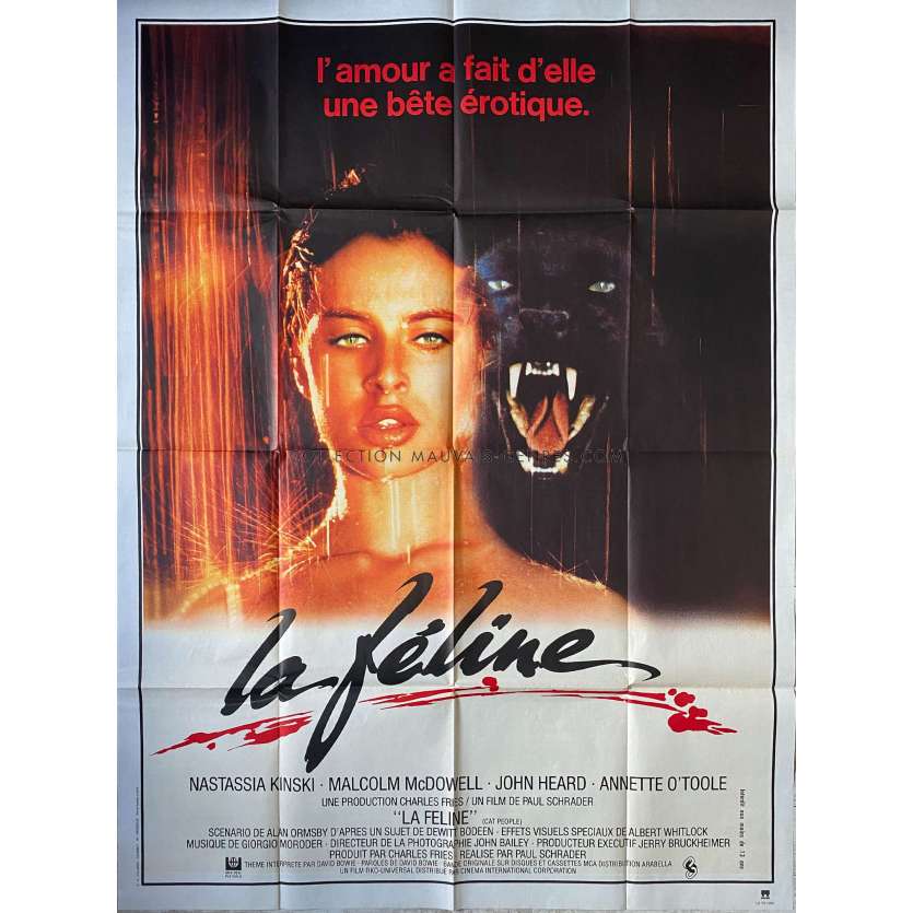 CAT PEOPLE French Movie Poster- 47x63 in. - 1982 - Paul Schrader, Nastassja Kinski