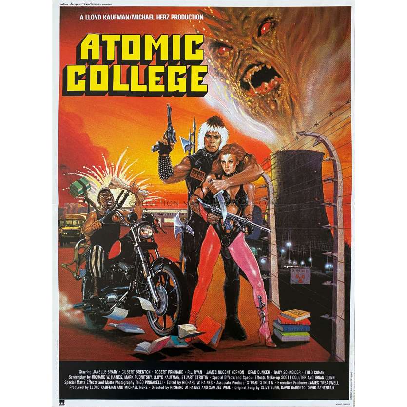 ATOMIC COLLEGE Affiche de film- 40x54 cm. - 1986 - Janelle Brady, Lloyd Kaufman