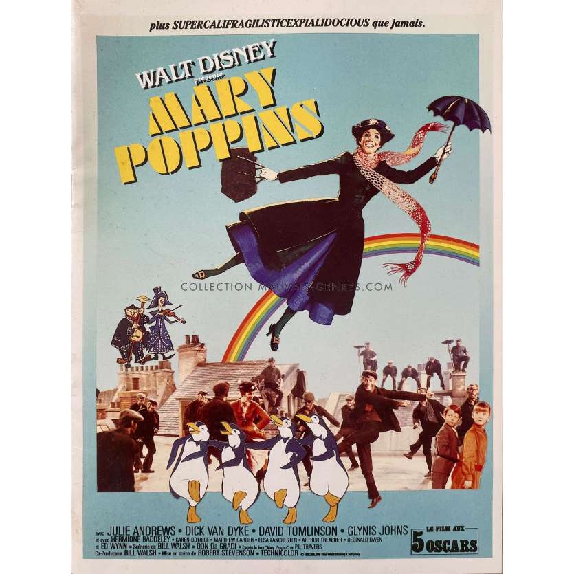 MARY POPPINS Dossier de presse 16p - 18x24 cm. - 1964 - Julie Andrews, Robert Stevenson