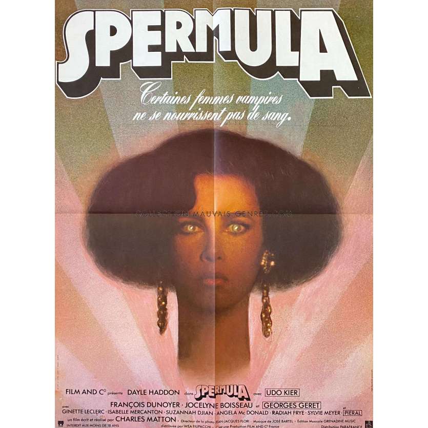 SPERMULA Affiche de film- 60x80 cm. - 1976 - Dayle Haddon, Charles Matton