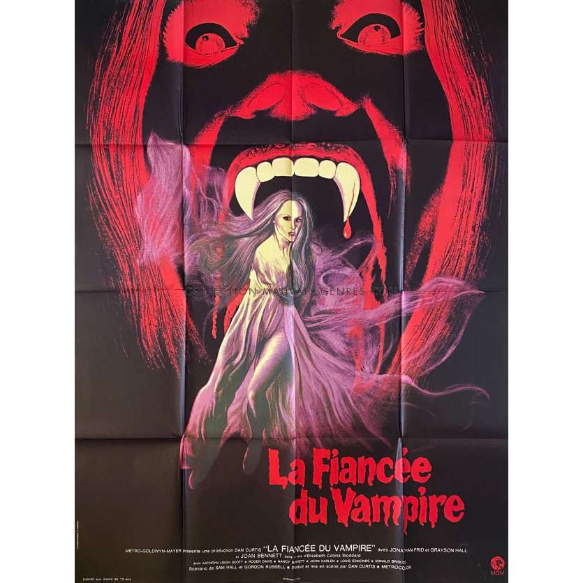 HOUSE OF DARK SHADOWS French Movie Poster- 47x63 in. - 1970 - Dan Curtis, Jonathan Frid