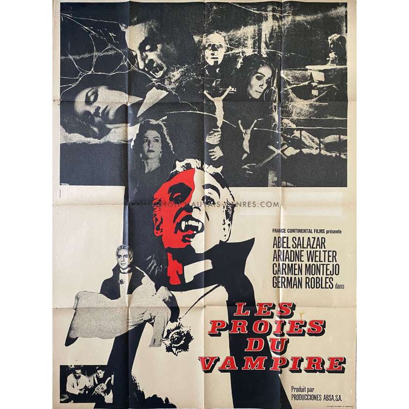 EL VAMPIRO French Movie Poster- 47x63 in. - 1957 - Fernando Méndez, Abel Salazar