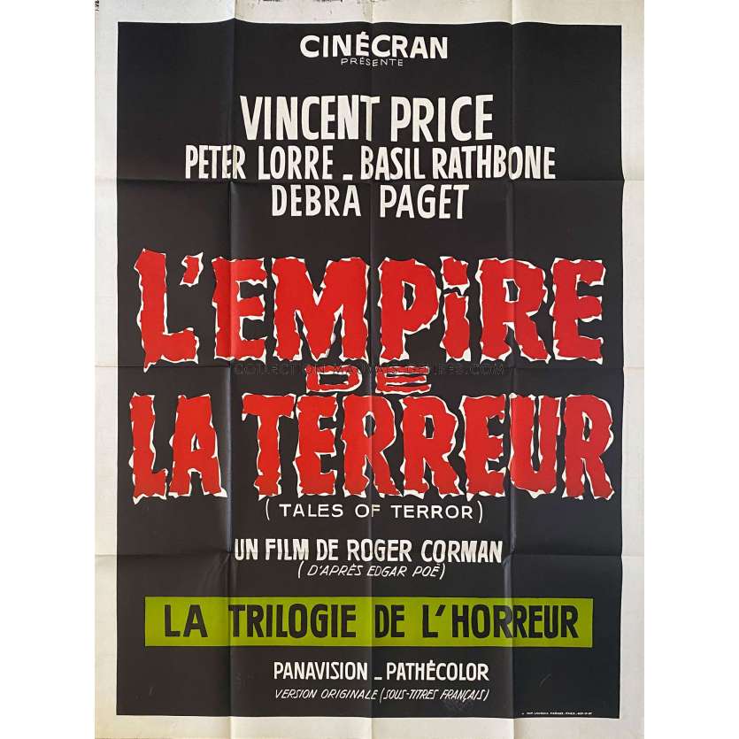 L'EMPIRE DE LA TERREUR Affiche de film Litho - 120x160 cm. - 1962 - Vincent Price, Roger Corman