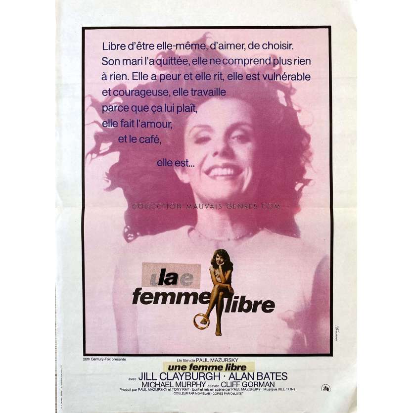 UNE FEMME LIBRE Affiche de film- 40x54 cm. - 1978 - Jill Clayburgh, Paul Mazursky