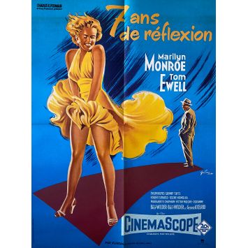 THE SEVEN YEAR ITCH French Movie Poster- 23x32 in. - 1955/R1970 - Billy Wilder, Marilyn Monroe