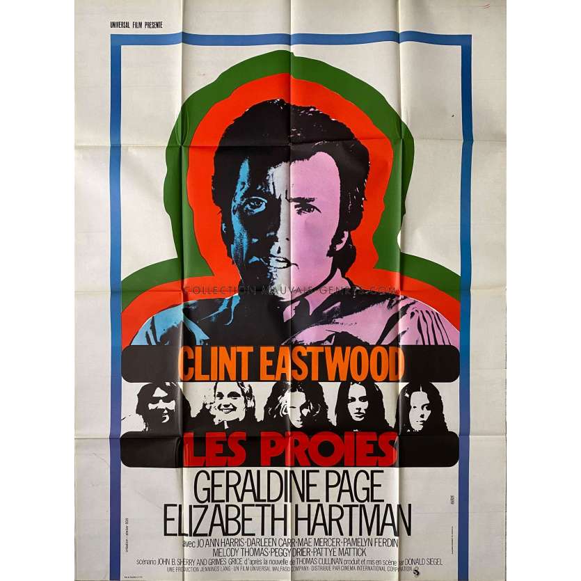 LES PROIES Affiche de film- 120x160 cm. - 1971 - Clint Eastwood, Don Siegel