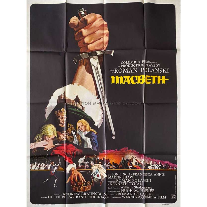 MACBETH Affiche de film- 120x160 cm. - 1971 - Jon Finch, Roman Polanski