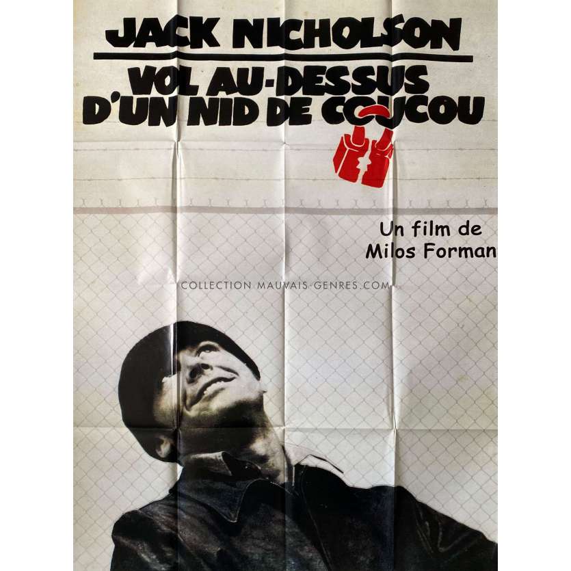 VOL AU DESSUS D'UN NID DE COUCOU Affiche de film- 120x160 cm. - 1975/R1990 - Jack Nicholson, Milos Forman