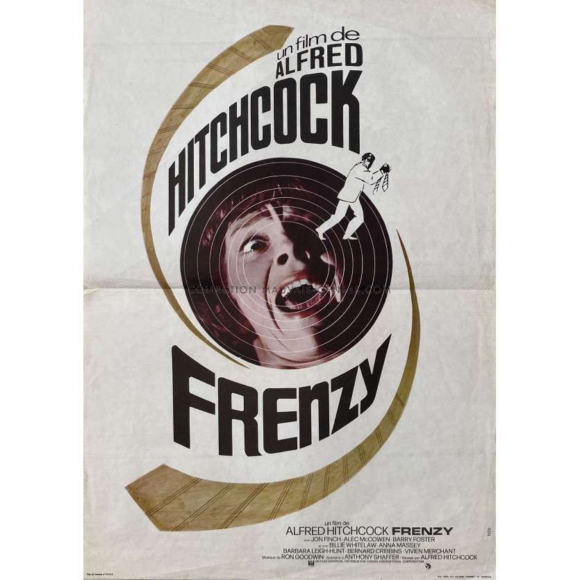 FRENZY Affiche de cinéma- 40x54 cm. - 1972 - Jon Finch, Alfred Hitchcock