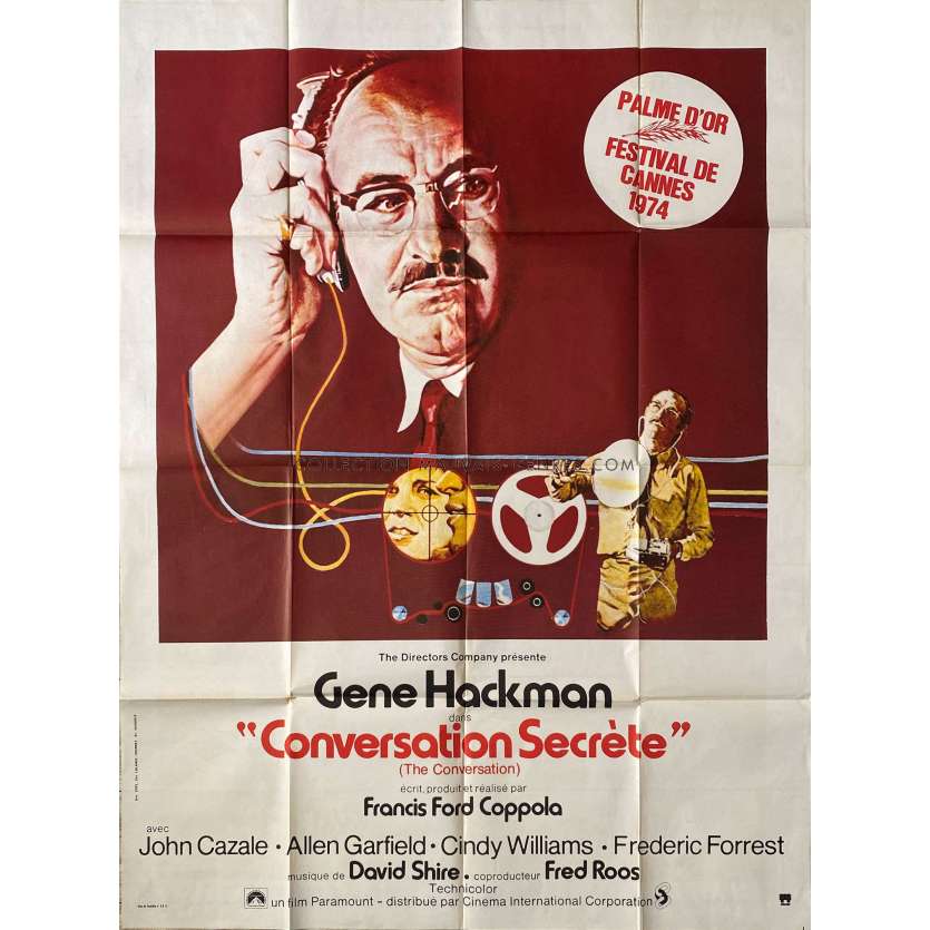 THE CONVERSATION French Movie Poster- 47x63 in. - 1974 - Francis Ford Coppola, Gene Hackman