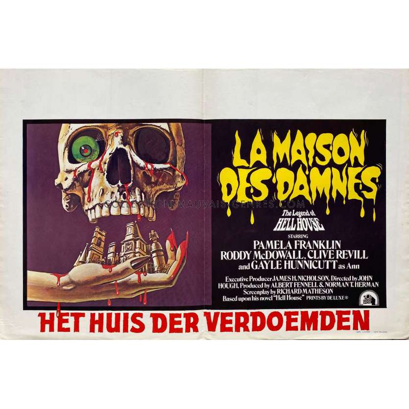 THE LEGEND OF HELL HOUSE Belgian Movie Poster- 14x21 in. - 1973 - John Hough, Roddy McDowall