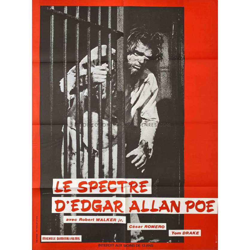 LE SPECTRE D'EDGAR ALLAN POE Affiche de cinéma- 80x120 cm. - 1974 - Robert Walker Jr., Mohy Quandour