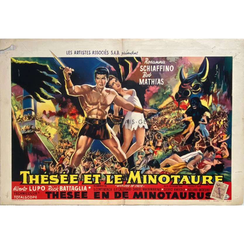 THE MINOTAUR US Movie Poster- 14x21 in. - 1960 - Silvio Amadio, Bob Mathias