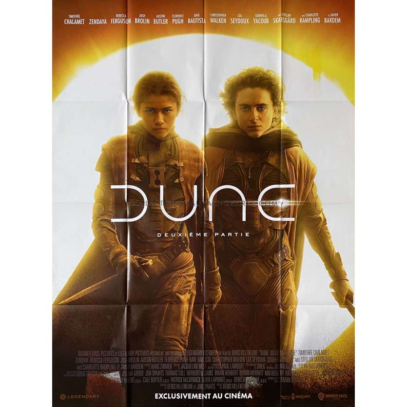 DUNE 2 Affiche de cinéma- 120x160 cm. - 2024 - Timothée Chalamet, Denis Villeneuve