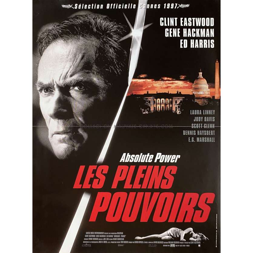 ABSOLUTE POWER French Movie Poster- 15x21 in. - 1997 - Clint Eastwood, Gene Hackman