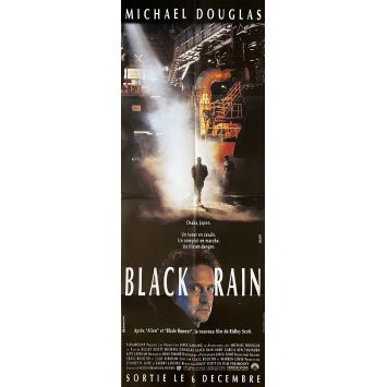BLACK RAIN French Movie Poster- 23x63 in. - 1989 - Ridley Scott, Michael Douglas