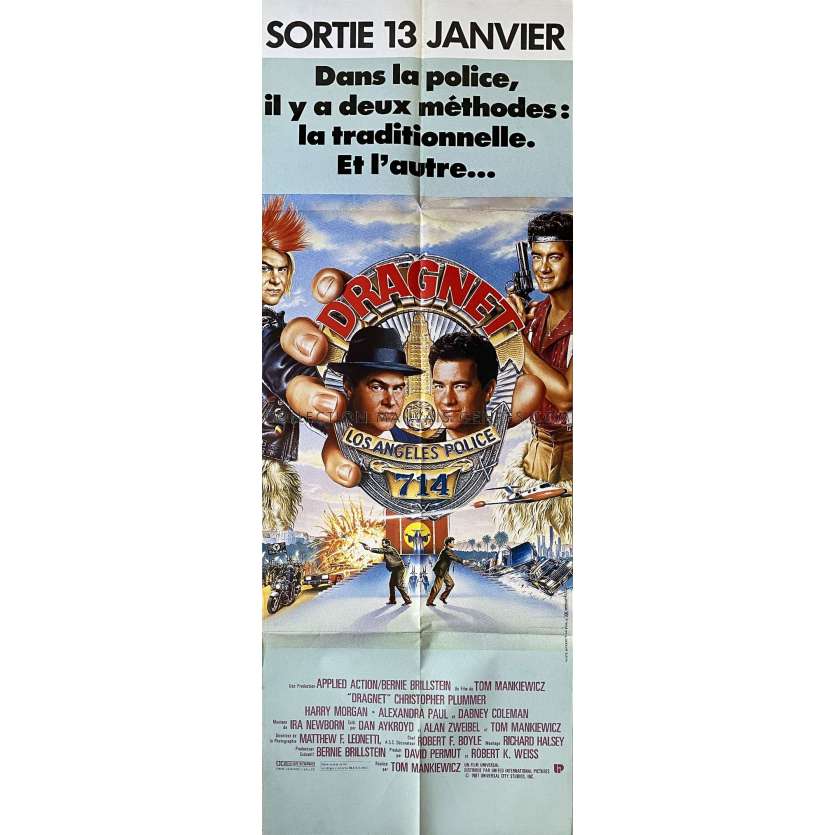 DRAGNET French Movie Poster- 23x63 in. - 1987 - Tom Mankiewicz, Dan Aykroyd