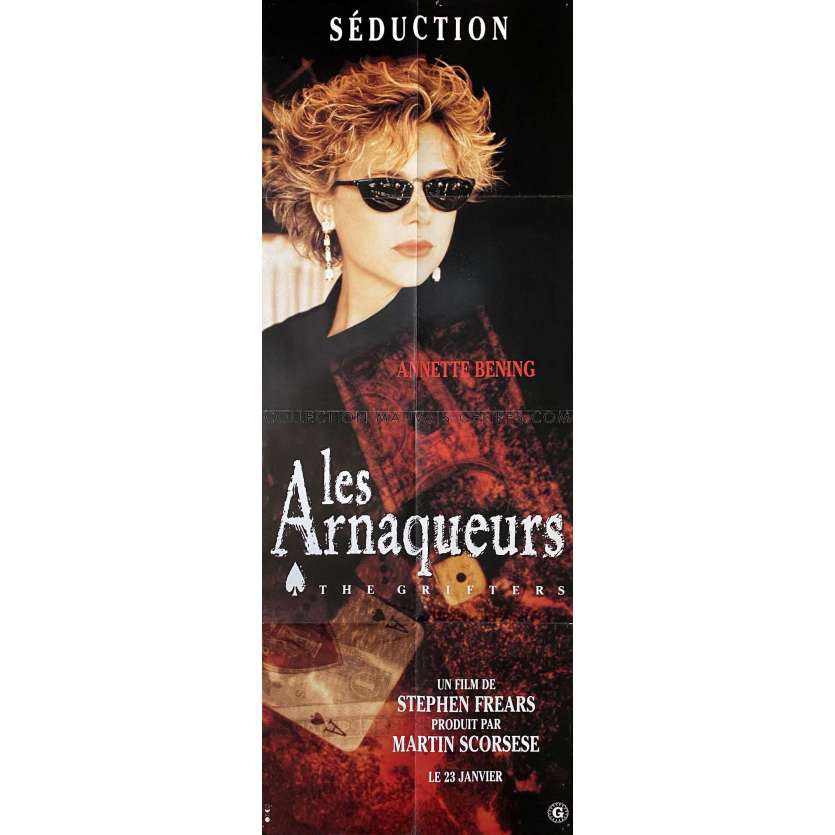 LES ARNAQUEURS Affiche de cinéma Modele Bening. - 60x160 cm. - 1990 - Anjelica Juston, Stephen Frears