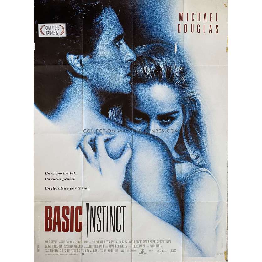 BASIC INSTINCT Affiche de cinéma- 120x160 cm. - 1992 - Sharon Stone, Paul Verhoeven