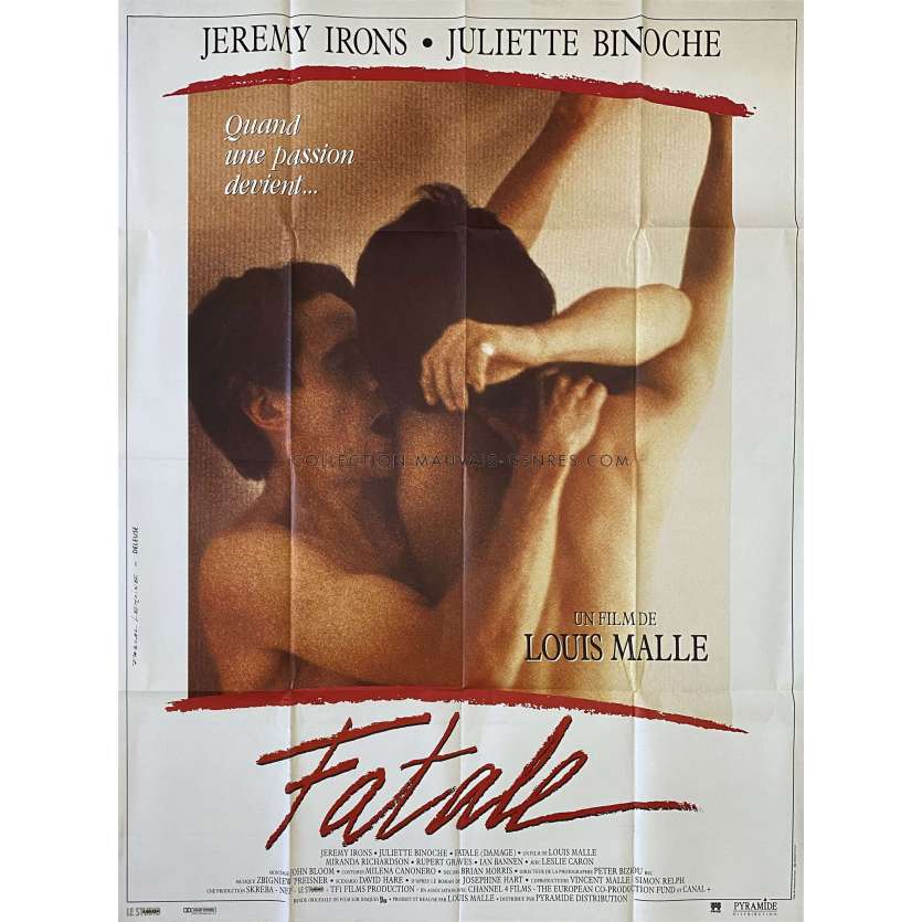 DAMAGE French Movie Poster- 47x63 in. - 1992 - Louis Malle, Jeremy Irons