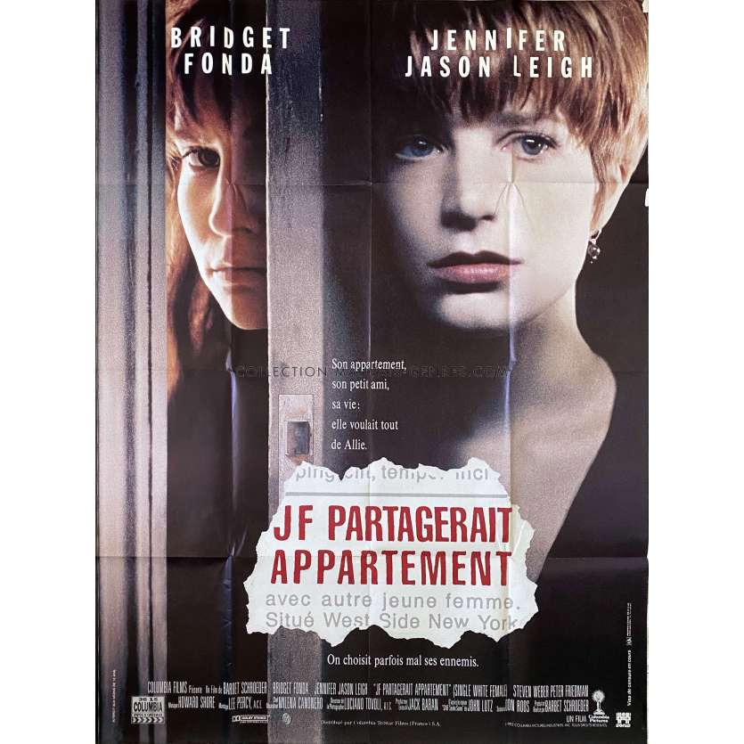 JF PARTAGERAIT APPARTEMENT Affiche de cinéma- 120x160 cm. - 1992 - Bridget Fonda, Barbet Schroeder