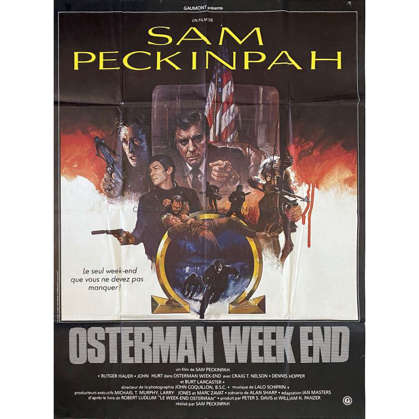 OSTERMAN WEEKEND Affiche de cinéma- 120x160 cm. - 1983 - Rutger Hauer, Sam Peckinpah