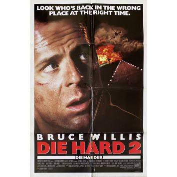 58 MINUTES POUR VIVRE Affiche de film- 69x104 cm. - 1990 - Bruce Willis, Renny Harlin