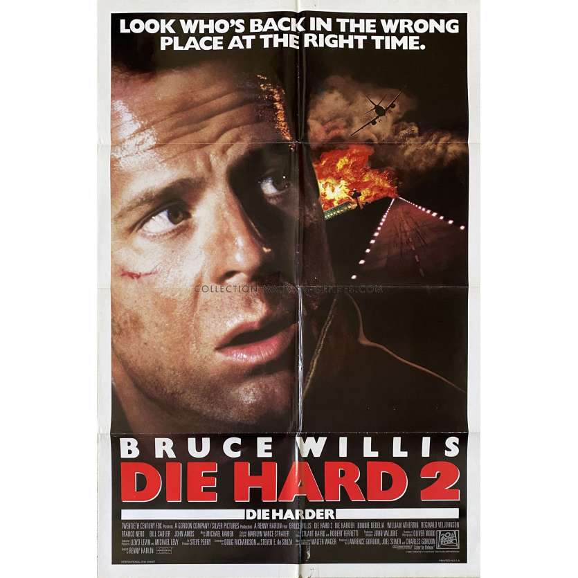 58 MINUTES POUR VIVRE Affiche de film- 69x104 cm. - 1990 - Bruce Willis, Renny Harlin