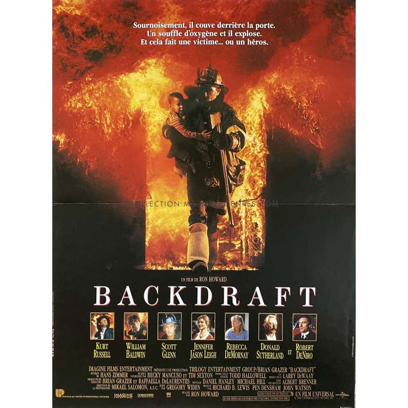 BACKDRAFT Affiche de film- 40x54 cm. - 1991 - Kurt Russel, Ron Howard